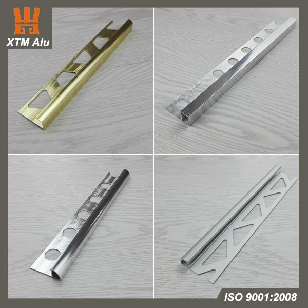 Wysokiej jakości 2.5m matowe wykończenie Kolor podłogi Krawędź metalowy zakrzywiony kształt Aluminiowa listwa wykończeniowa do użytku w domu
